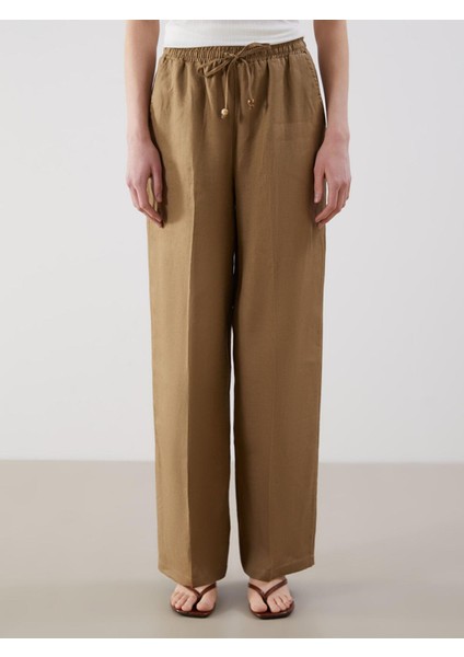 Lcw Vision Beli Lastikli Keten Kadın Pantolon fiyatları