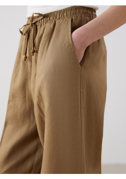 Lcw Vision Beli Lastikli Keten Kadın Pantolon modelleri