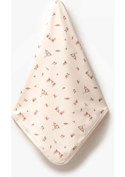 %100 Organik Pamuk Sevimli Ördek Çift Katlı Bebek Battaniye