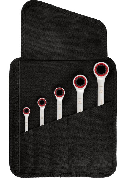 Cırcırlı Anahtar Seti, Anahtar Takımı 5 Parça, 8,10,13,17,19 mm, 1600A02Z3D, Mavi fiyatları
