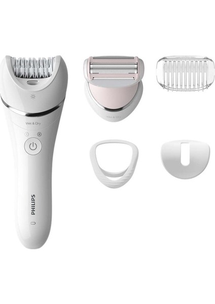 Yüz,koltukaltı,bikini ve bacak için kablosuz, ıslak/kuru ışıklı epilatör