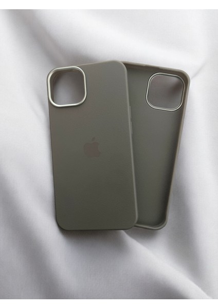 Apple iPhone 13 / 14 Uyumlu Logolu Deri Görünümlü Silikon Kılıf / Kapak fiyatları