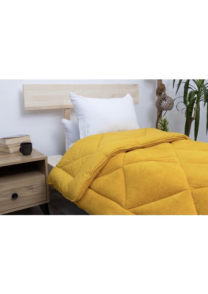 Çift Kişilik Lüx Gri Wellsoft Yorgan Çift Taraflı 195 x 215