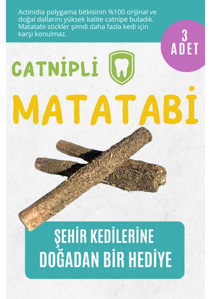 Catnipli Matatabi Stick- Kedi Oyun Çubuğu (3 Adet)