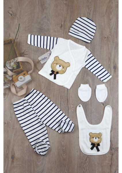 Erkek Bebek Ayıcık Lüks 5 Li Hastane Çıkışı Yenidoğan Seti fiyatları