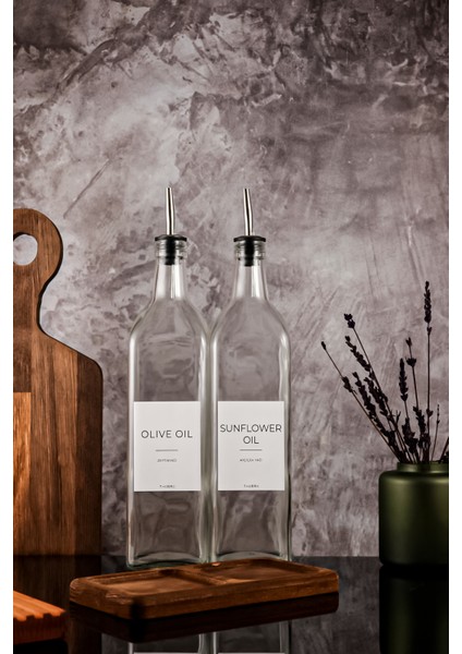 1litre Ahşap Stantlı Şeffaf White Serisi Zeytinyağı Şişesi Ayçiçek Yağı Şişesi Set fırsatları
