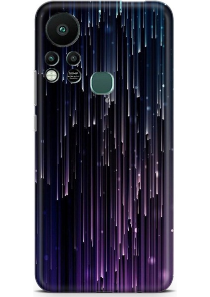 Infinix Hot 11S Kılıfı Standlı Baskılı Parlak Silikon Kapak - Matrix