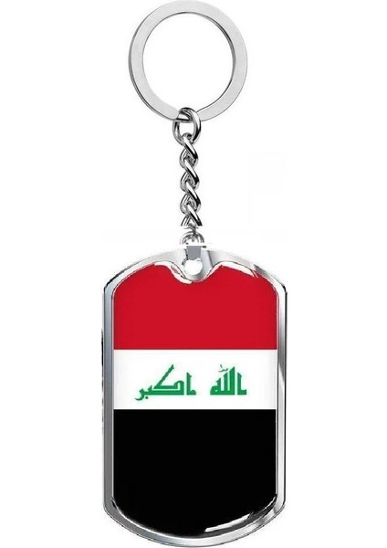 Irak Iraq Bayrak Metal Anahtarlık