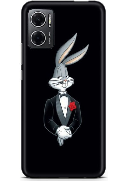 Redmi Note 11E Kılıfı Standlı Baskılı Parlak Silikon Kapak - Bunny