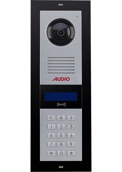 Audio 3003-ŞİFRELİ Mekanik Butonlu Dijital Zil Paneli 2 Satır Ekran Kart Okuyuculu