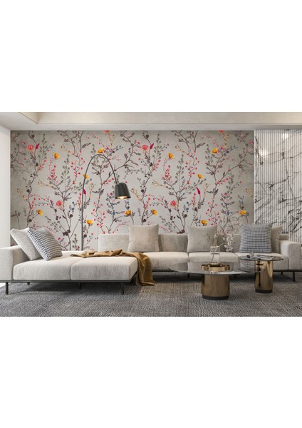 Chinoiserie Uzak Doğu Duvar Kağıdı, Chinoiserie Çiçekler Duvar Resmi, indirimleri