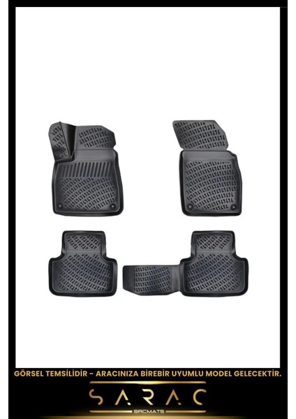 Skoda Yeti 2012 Model Araca Özel 3D Havuzlu Paspas