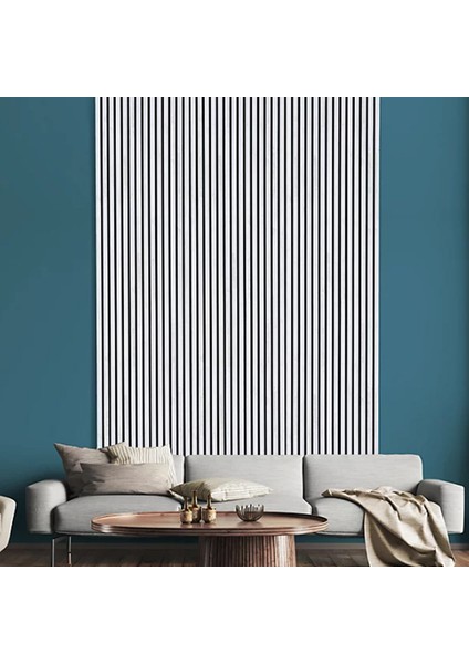 100 x 240 Mdf Ahşap Akustik Duvar ve Tavan Paneli-Beyaz