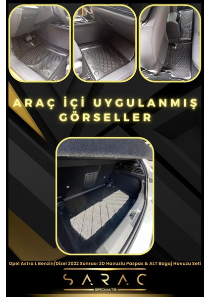 Opel Astra L Benzin/dizel 2022 Sonrası 3D Havuzlu Paspas & Alt Bagaj Havuzu Seti+ fiyatları