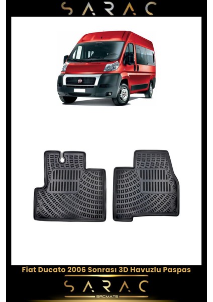 Fiat Ducato 2007 Model Araca Özel 3D Havuzlu Paspas