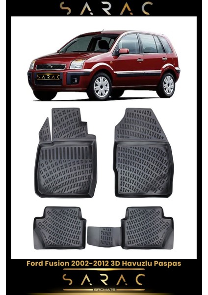 Ford Fusion 2006 Model Araca Özel 3D Havuzlu Paspas