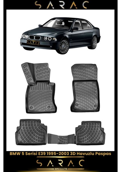 Bmw 5 Serisi E39 1997 Model Araca Özel 3D Havuzlu Paspas