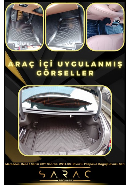 Mercedes-Benz E Serisi 2023 Sonrası W214 3D Havuzlu Paspas & Bagaj Havuzu Seti+ fiyatları
