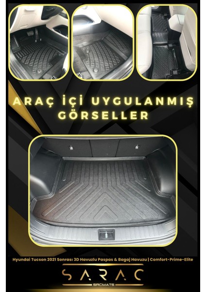 Hyundai Tucson 2021 Sonrası Comfort-Prime-Elite 3D Havuzlu Paspas & Bagaj Havuzu Seti+ fiyatları