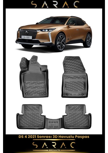 Ds4 Crossback 2021 Model Araca Özel 3D Havuzlu Paspas