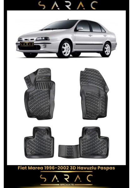 Fiat Marea 1997 Model Araca Özel 3D Havuzlu Paspas