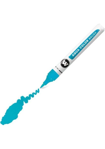 Aqua Color Brush Fırça Uçlu Kalem 012 Cyan