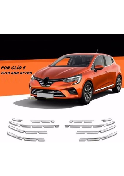 Renault Clio 5 2019 -2025 Ön Panjur 6 Parça Ön Tampon Alt Çıtası 10 Parça Toplam 16 Parça Krom Seti fiyatları