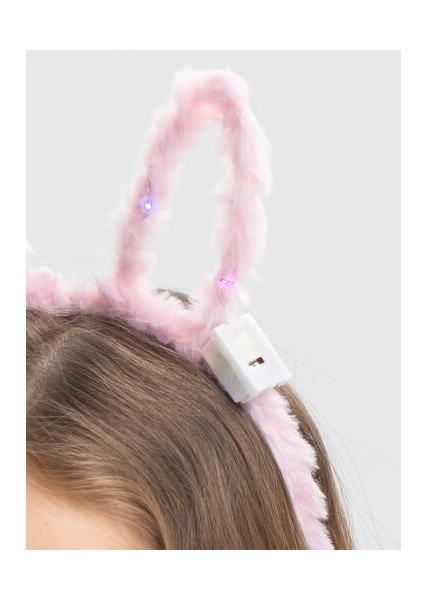 LED Işıklı Peluş Tavşan Kulak Taç Pembe modelleri
