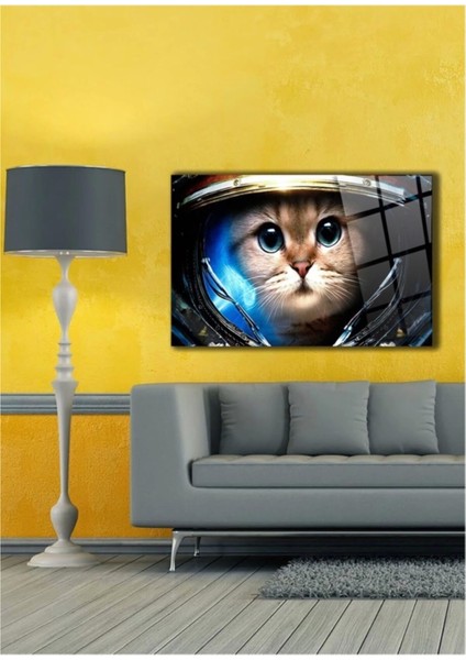 Astronot Kedi Cam Tablo