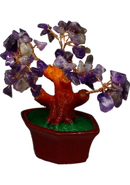 Ametist Doğal Taşlı Bonsai Hayat Ağacı - Dekoratif ve Şifalı Enerji Ağacı fiyatları