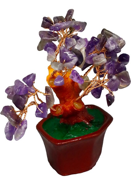 Ametist Doğal Taşlı Bonsai Hayat Ağacı - Dekoratif ve Şifalı Enerji Ağacı modelleri