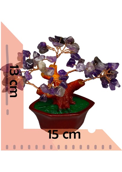 Ametist Doğal Taşlı Bonsai Hayat Ağacı - Dekoratif ve Şifalı Enerji Ağacı indirimleri