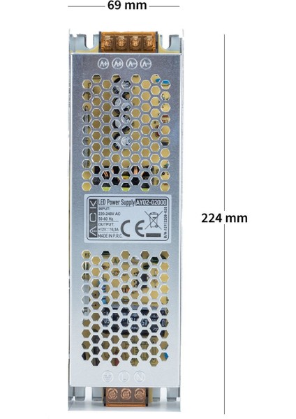 -AY02-02000 16,5 Amper 200 W 12 V LED Trafosu