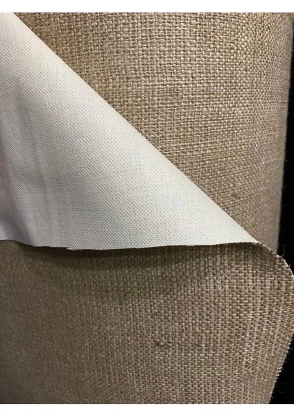 Lamineli Jüt Kumaş 150 cm x 1 mt Tela Kaplama Jüt Hasır Çuval Kumaşı 10 Ons