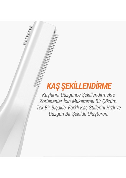 Kablosuz Çok İşlevli Elektrikli Kaş ve Kıl Alma Cihazı, Tıraş ve Epilasyon Aracı