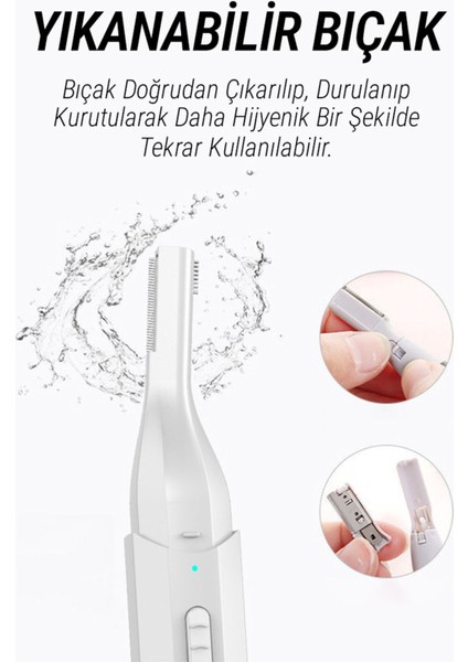 Kablosuz Çok İşlevli Elektrikli Kaş ve Kıl Alma Cihazı, Tıraş ve Epilasyon Aracı