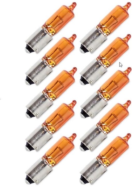 10 Adet 12V H21W 21W BAY9S Ampul Turuncu