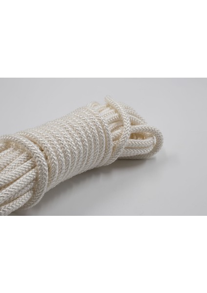 , Örgü Halat 10 Metre (7mm) Tress Kordon Ip Paracord Makrome Suplai Hobi, Kamp, Çadır, Hamak