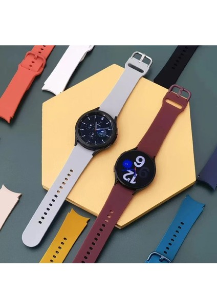 Samsung Galaxy Watch 4 5 6 7 Fe 40 40 44 Classic 42 43 46 47 mm Uyumlu Kavisli Silikon Kordon modelleri