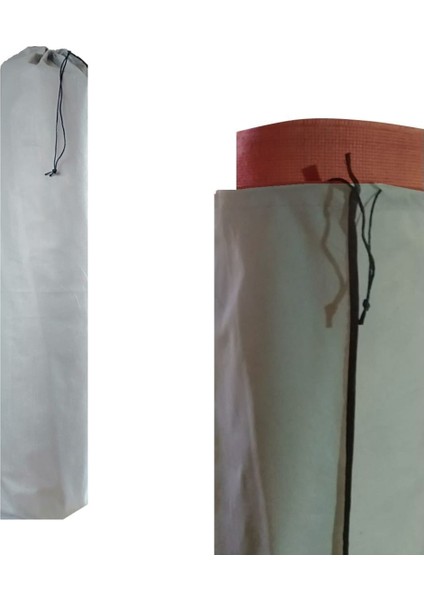 Yolluk Için Halı Hurcu - Halı Kılıfı Gri Tele Kumaş Düzenleyici -Organizer - Bağcıklı Halı Hurcu modelleri