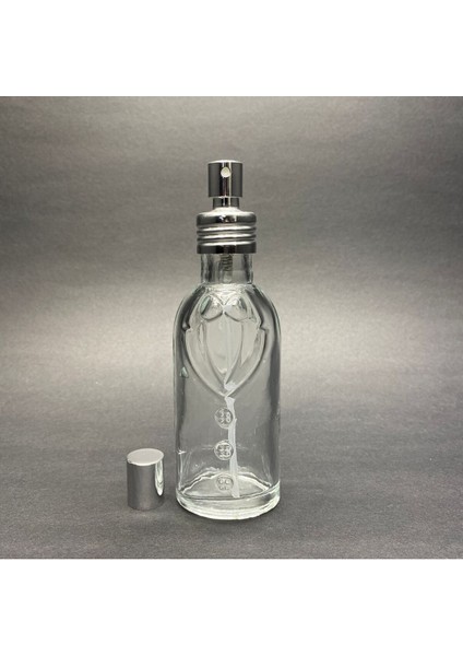 1 Adet 80 cc Damat Model Cam Parfüm Kolonya Şişesi - Hediyelik Kolonya Şişesi - 80 ml