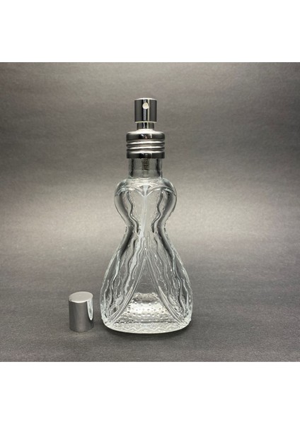 1 Adet 80 cc Gelin Model Cam Parfüm Kolonya Şişesi - Hediyelik Kolonya Şişesi - 80 ml