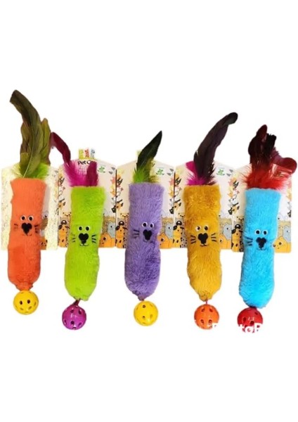 Catnipli Peluş Kedi Köpek Oyuncağı 7 x 23 cm Çeşitli Renklerde