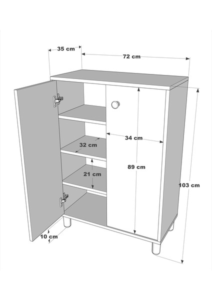 Boemo Ayakkabılık Ayakkabı Dolabı Çok Amaçlı Dolap indirimleri