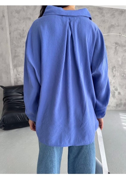 Modal Oversize Cepli Gömlek