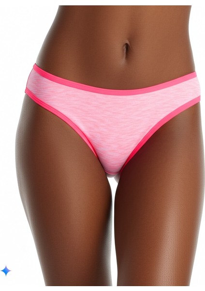 Turuncu Çok Dar Kalıp Kenarları Şeritli Bikini Altı