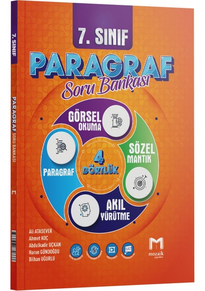 Mozaik 7. Sınıf Matematik Fen Türkçe Soru Bankası Seti 2024 (Paragraf Soru Bankası Hediye)