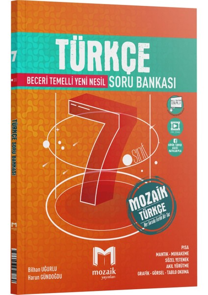 Mozaik 7. Sınıf Matematik Fen Türkçe Soru Bankası Seti 2024 (Paragraf Soru Bankası Hediye)