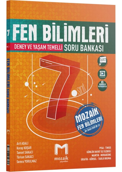 Mozaik 7. Sınıf Matematik Fen Türkçe Soru Bankası Seti 2024 (Paragraf Soru Bankası Hediye)