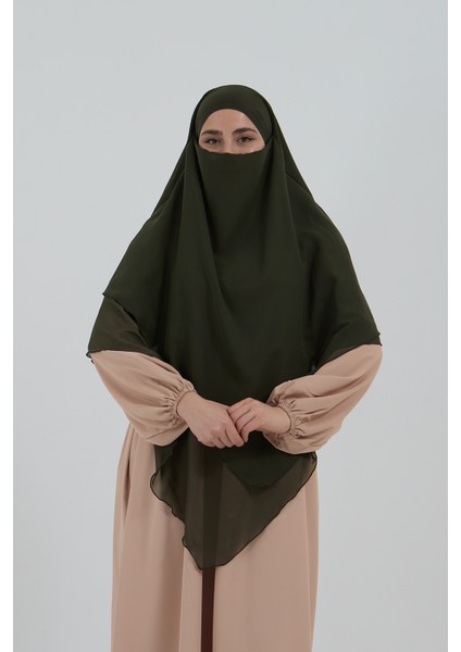 3 Katlı Sufle Khimar Tesettür Hijap